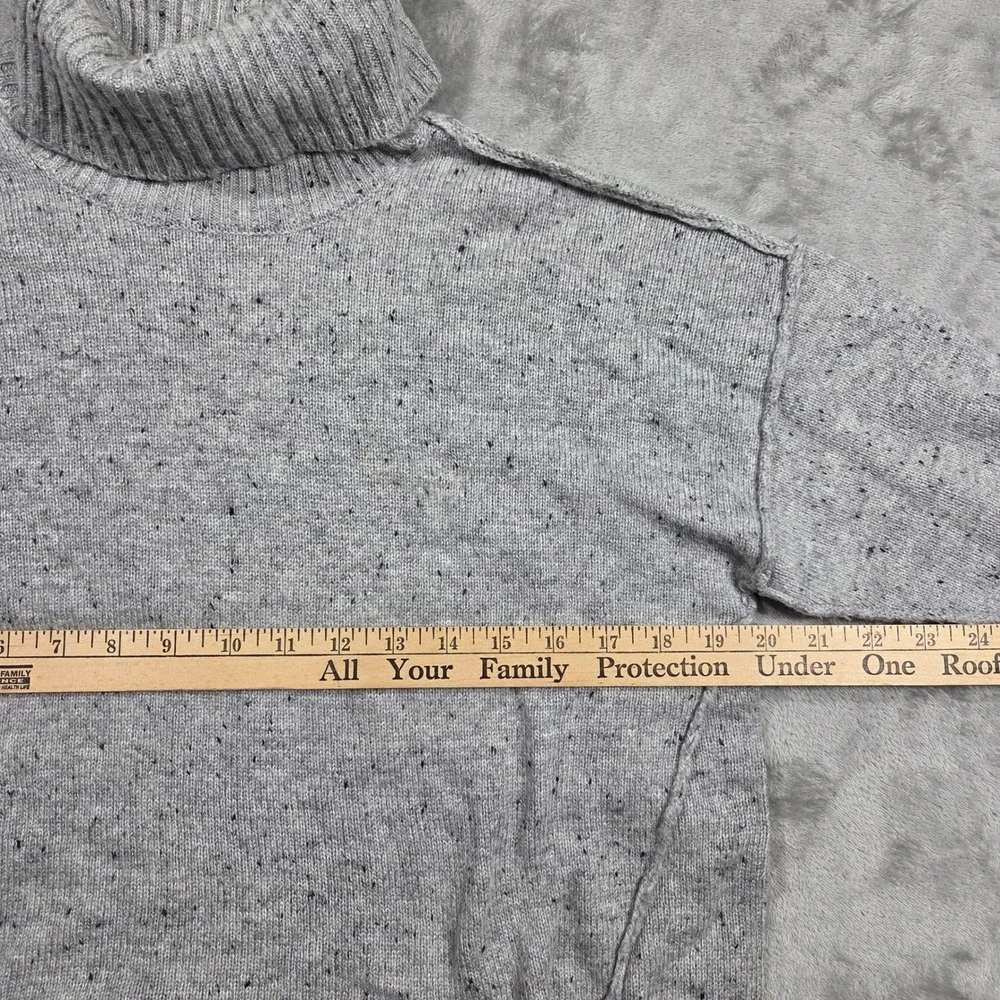 Michael Michael Kors Speckled Turtleneck Sweater Light Gray Womens Size S Preppy